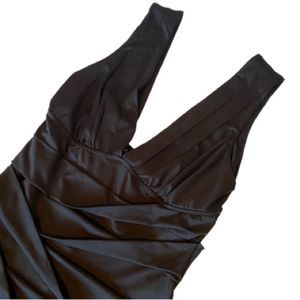 NWT Y2K Forever 21 Little Black Cocktail Dress. Thick straps, silky satin Size S